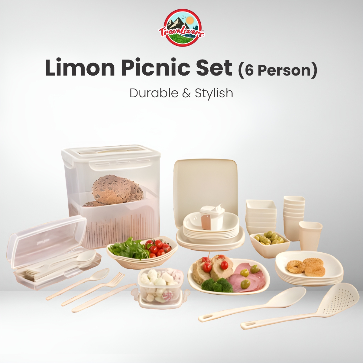 travelovers hub Limon Picnic Set (60pieces)