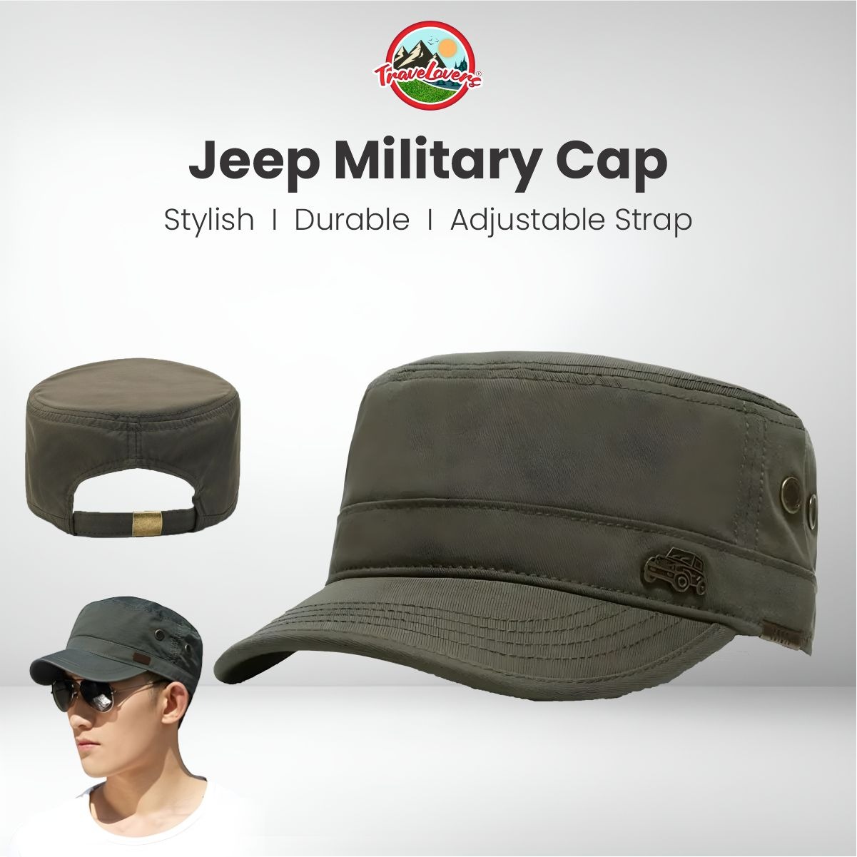 jeep miliitary cap