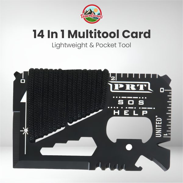 14-in-1 Survival Tool Card – Pocket Multitool for Everyday Use