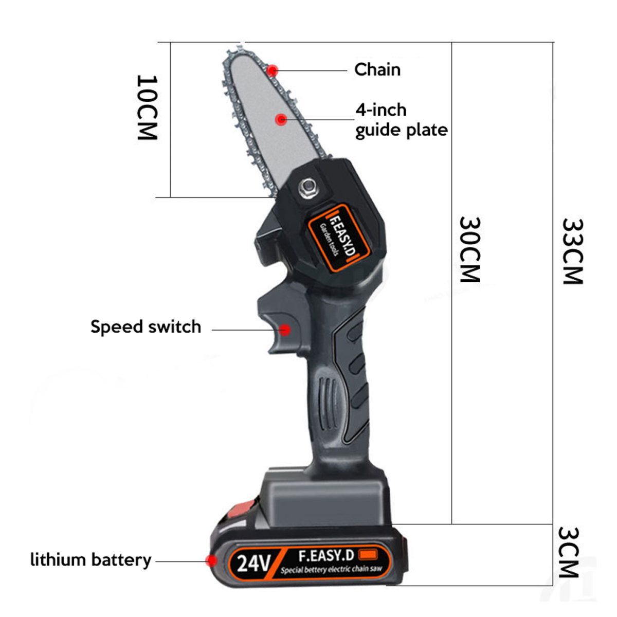 Mini electric chain saw sizes