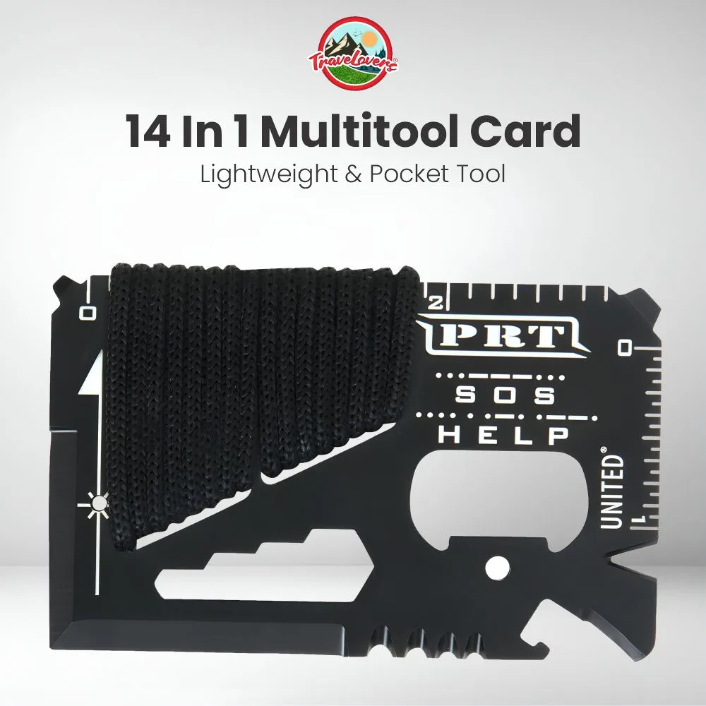 14-in-1 Survival Tool Card – Pocket Multitool for Everyday Use