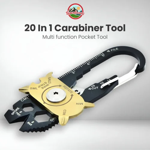 20-in-1 Carabiner Multitool – Multifunction Keychain and Tool