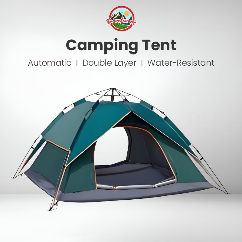 Large 4-Person Automatic Camping Tent – Waterproof & Windproof Outdoor Shelter