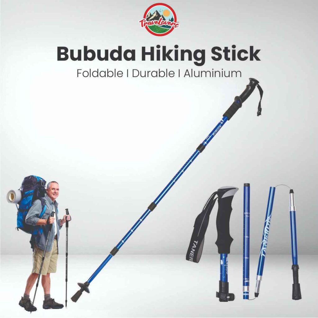 BUBUDA Foldable Hiking Stick – Adjustable Anti-Shock Trekking Pole for Outdoor Adventures in Pakistan